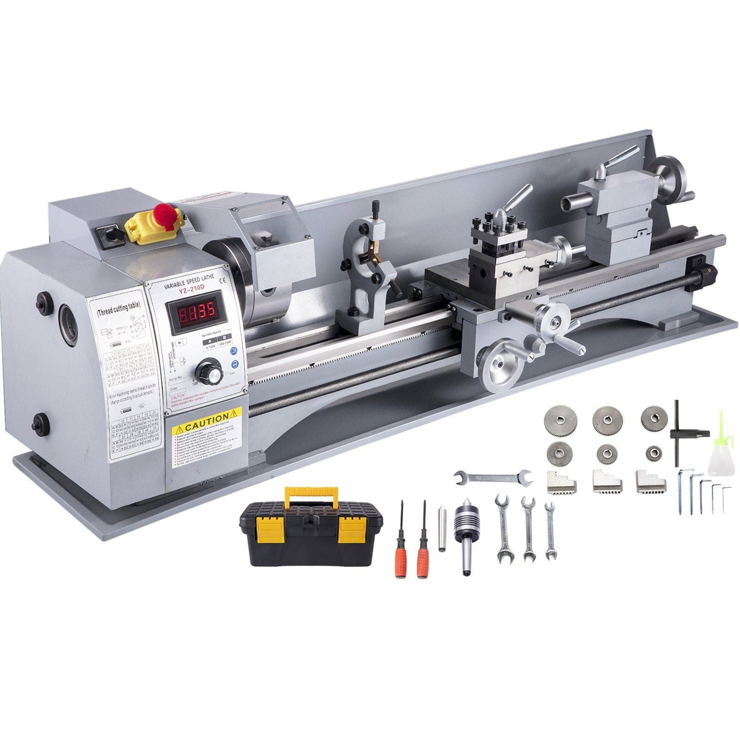 Metal Lathe, 8.3 x 31.5 inch Mini Lathe Machine, 2500 RPM Variable Speed Change, 850W Precision Mini Lathe, Metal Working Lathe with Brushless Motor, Milling Machine for Various Metal Turning