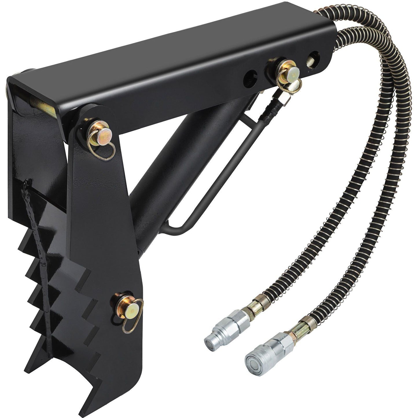 18" Hydraulic Backhoe Thumb, 1/2" Thickness Heavy Duty Excavator Thumb, Black Steel Weld On Thumb Attachments with Hydraulic Cylinder, Mechanical Hydraulic Thumb for Backhoe/Excavator