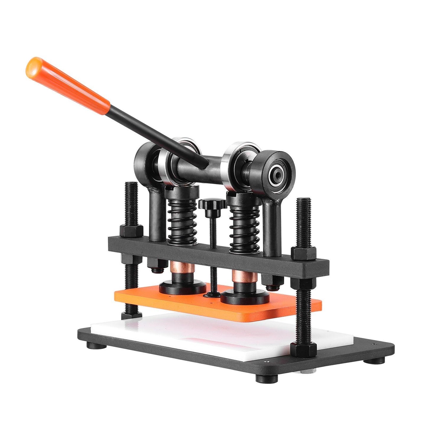 Leather Cutting Machine, 10.2 x 5.9 in Embossing Plate Manual Die Cutter, 0.47 in Pressure Stroke Dual Guide Shafts Die Cut Machine, Leather Embossing Machine for Various of Materials