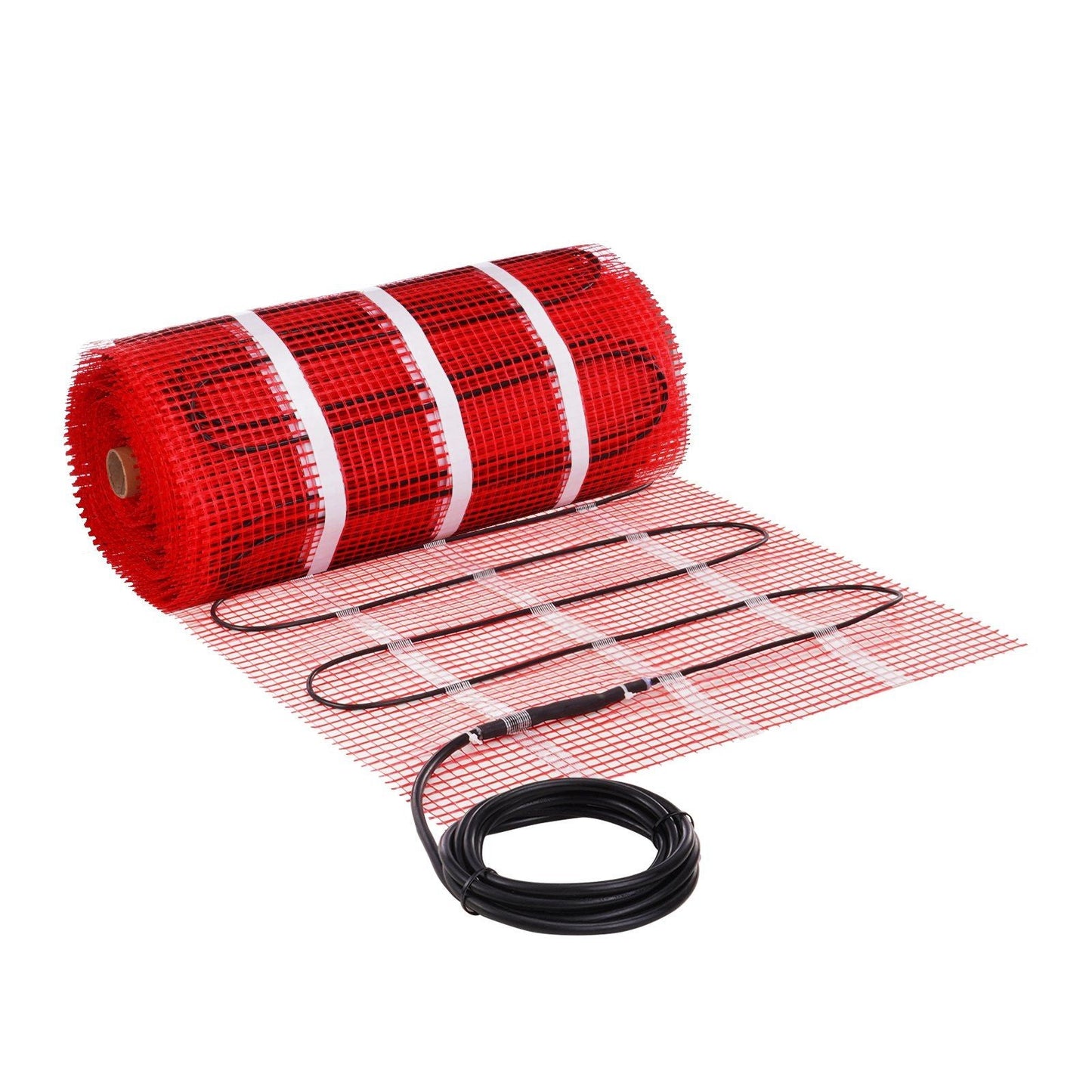 Floor Heating Mat, 100 Sq. ft, Electric Radiant In-Floor Heated Warm System with Digital Floor Sensing Thermostat, Includes Installation Monitor, Adhesive Back for Easy Installation on The Floor