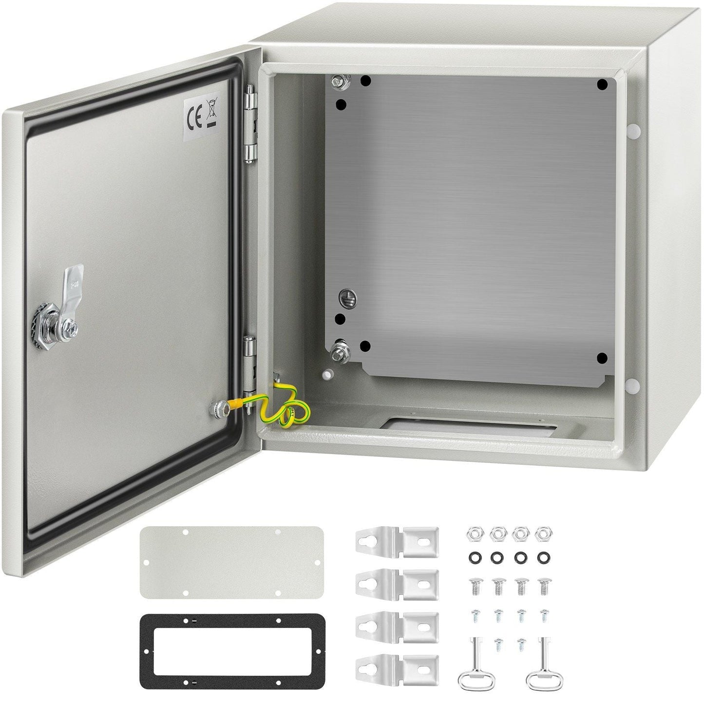 NEMA Steel Enclosure, 12 x 12 x 8'' NEMA 4X Steel Electrical Box, IP66 Waterproof & Dustproof, Outdoor/Indoor Electrical Junction Box, with Mounting Plate