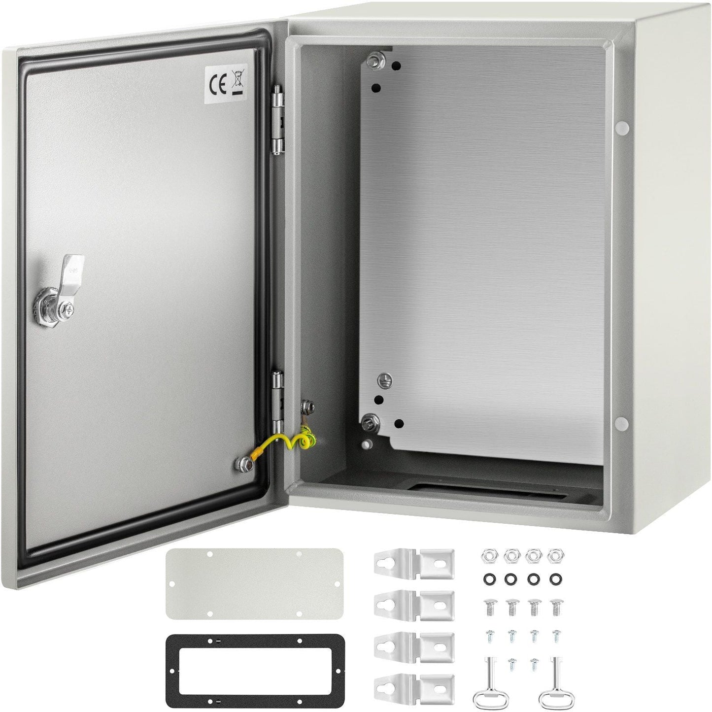 NEMA Steel Enclosure, 16 x 12 x 8'' NEMA 4X Steel Electrical Box, IP66 Waterproof & Dustproof, Outdoor/Indoor Electrical Junction Box, with Mounting Plate