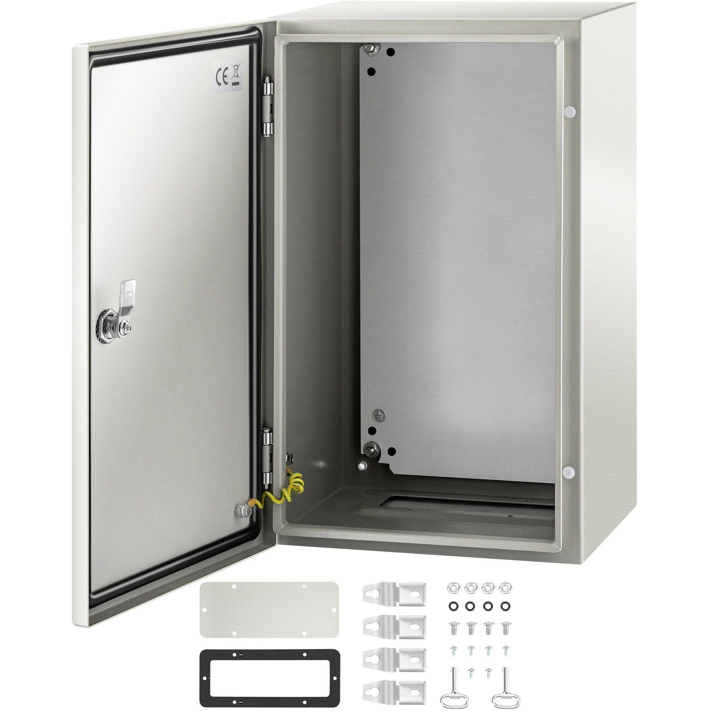 NEMA Steel Enclosure, 20 x 12 x 10'' NEMA 4X Steel Electrical Box, IP66 Waterproof & Dustproof, Outdoor/Indoor Electrical Junction Box, with Mounting Plate