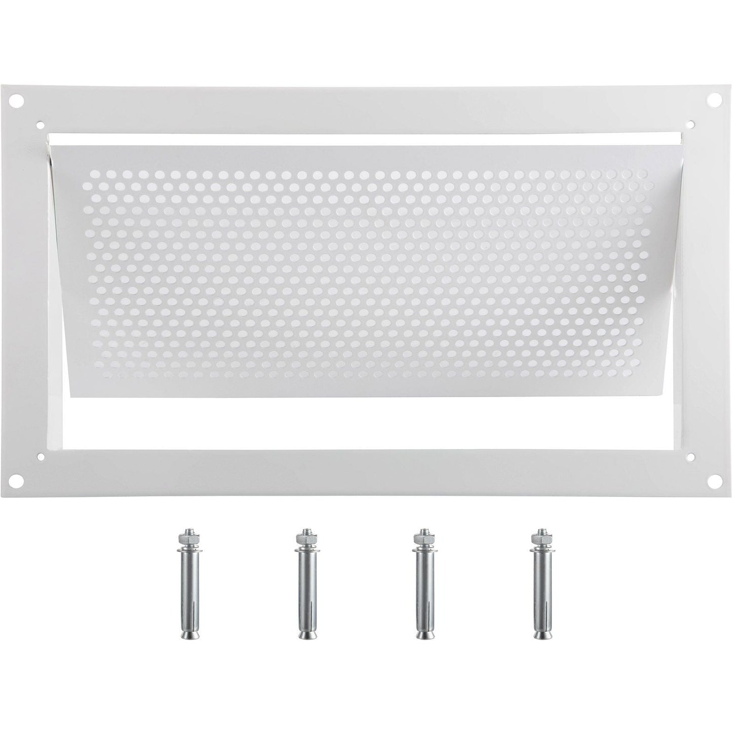 Flood Vent, 8" Height x 16" Width x 2" Depth Foundation Flood Vent,to Reduce Foundation Damage and Flood Risk, White, Wall Mounted, for Crawl Spaces, Garages & Full Height Enclosures