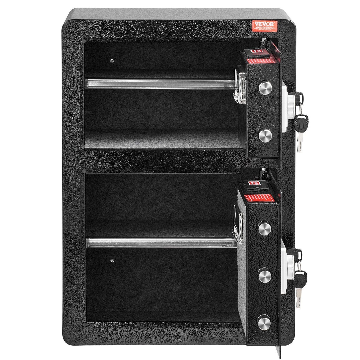 Double Door 3.5 cu.ft Safe Box with Key Lock Password Fireproof Bag Black,organize cash, passports, jewelry, gold, watches and documents