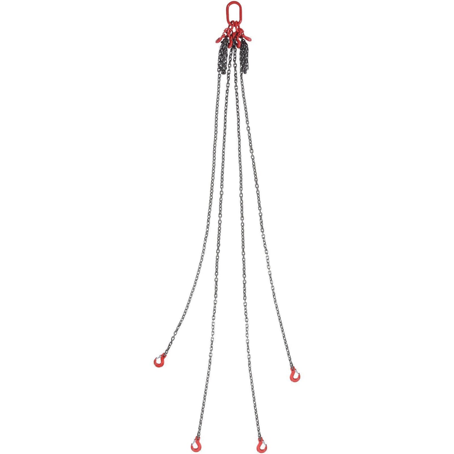 5/16" x 10' Chain Sling 4 Legs G80 Lifting Chain with Grab Hooks 11000 lbs