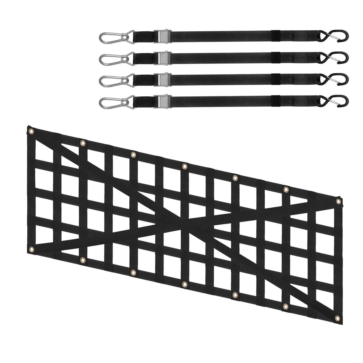 Tailgate Net Pickup Truck Tailgate Net 54" x 18" Adjustable Cross Design