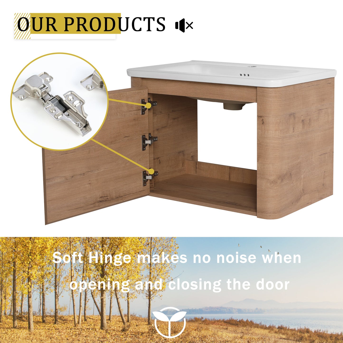 28'' Wall-Mounted Bathroom Vanity