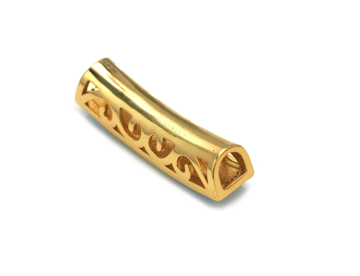 CZ Enamel Evil Eye Large Tube Spacer Beads, Sku#LK589