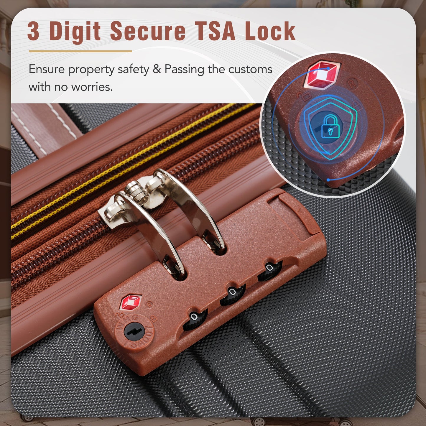 Hardshell Luggage Sets - 4 Pieces with TSA Lock