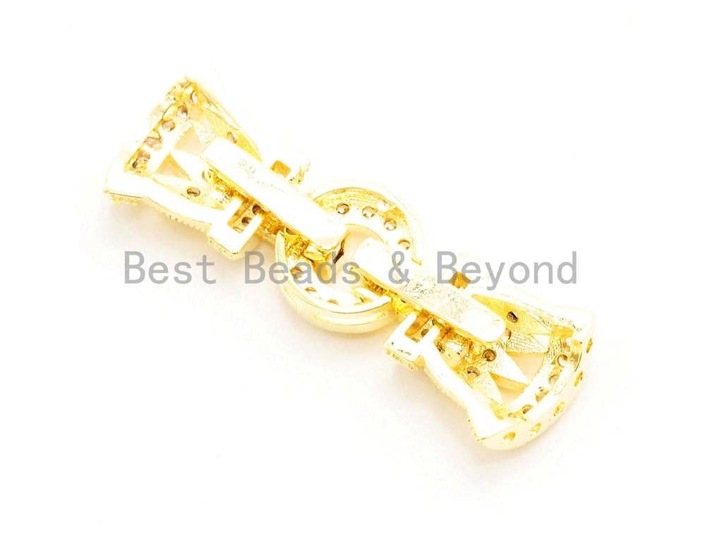 CZ Clear Micro Paved Fold Over Buckle Clasp/Buckle Interlock