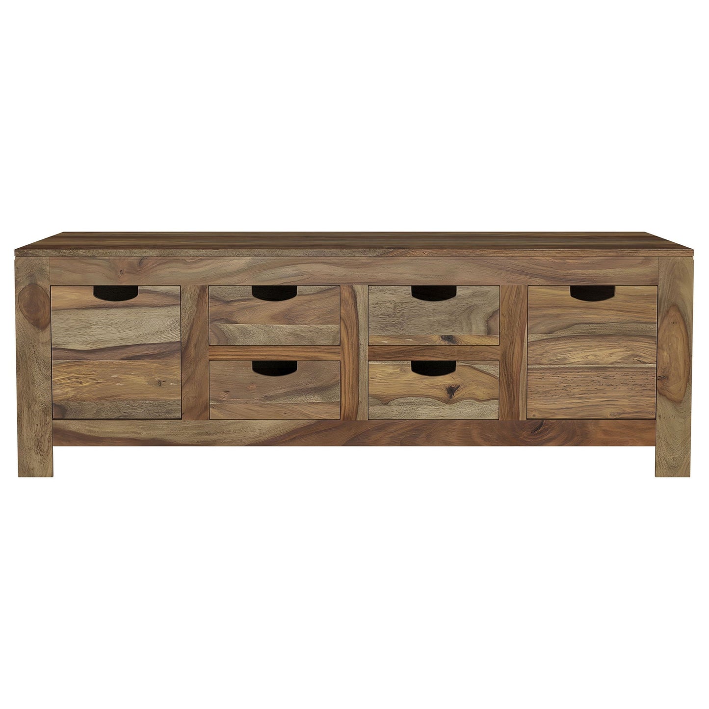 Esther 6-drawer Solid Wood Coffee Table Natural Sheesham