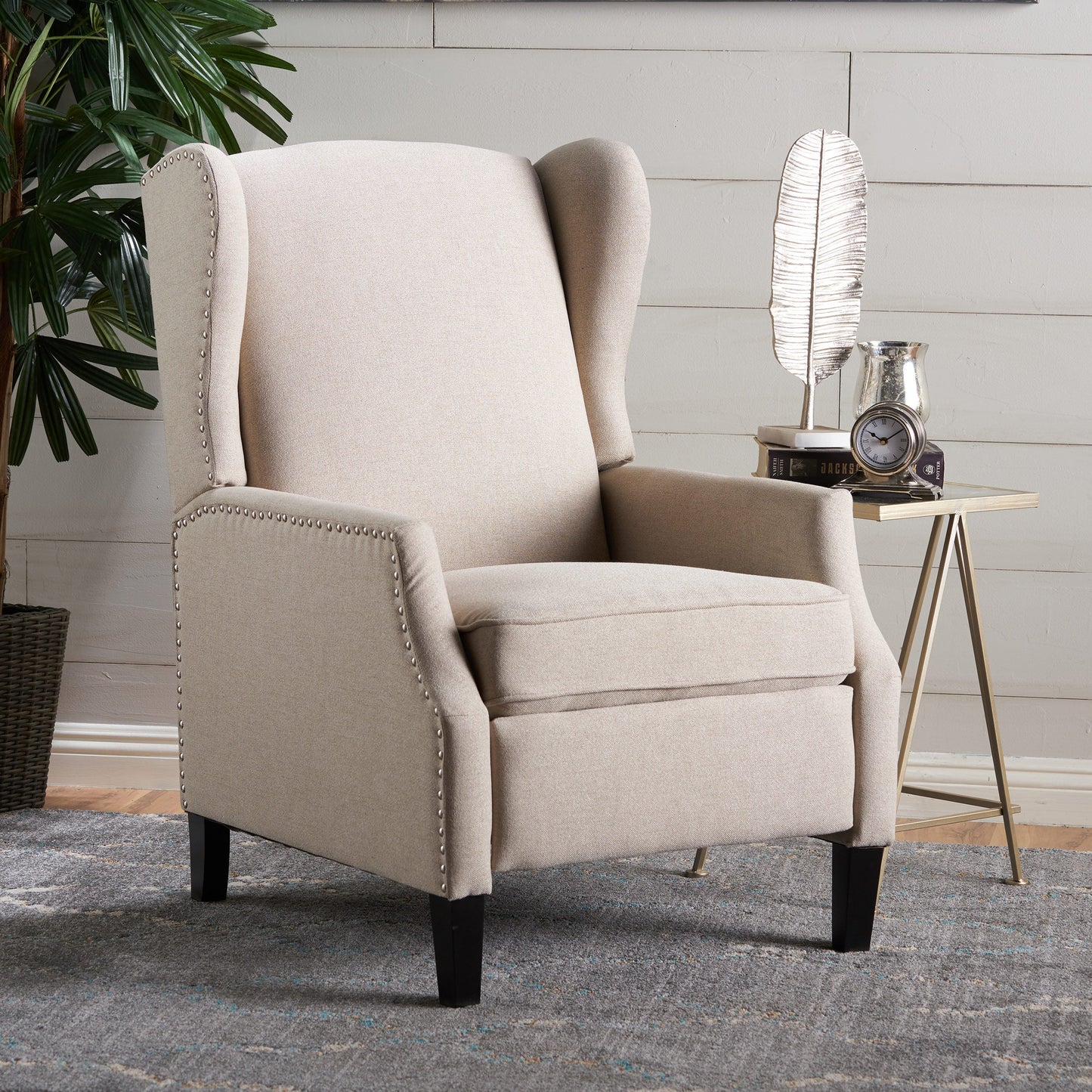 Modern Fabric Pushback Recliner Chair