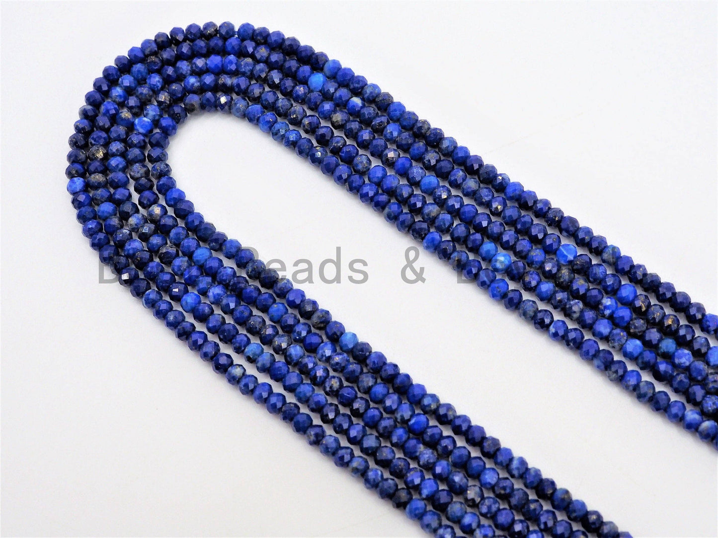 High Quality Natural Lapis Faceted Rondelle Beads,2x3mm bead