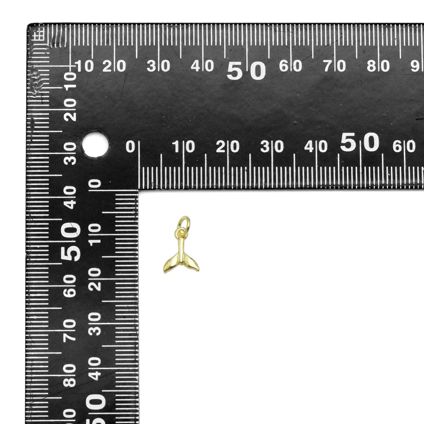 Gold Fish Tail Gold Charm, Sku#LK914
