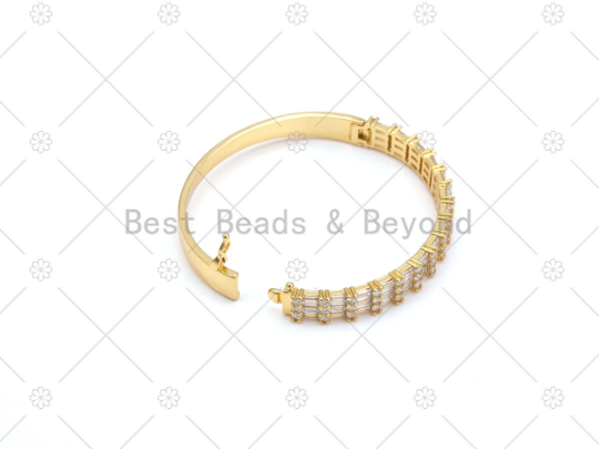 CZ Micro Pave Bangle Bracelet, Sku#LK489