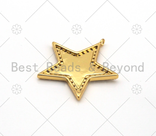 CZ Enamel Star Charm, Sku#LK435