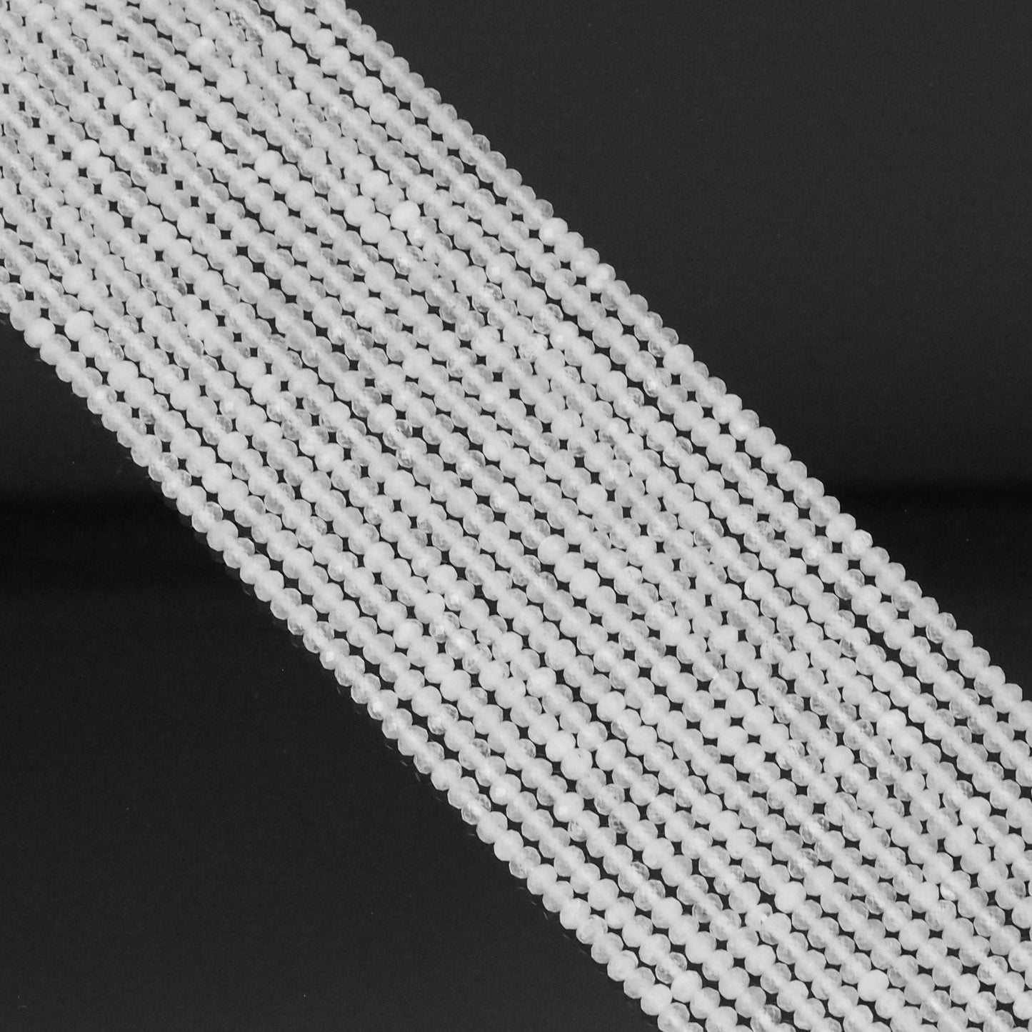Genuine Moonstone Faceted Rondelle Beads, Sku#U1629