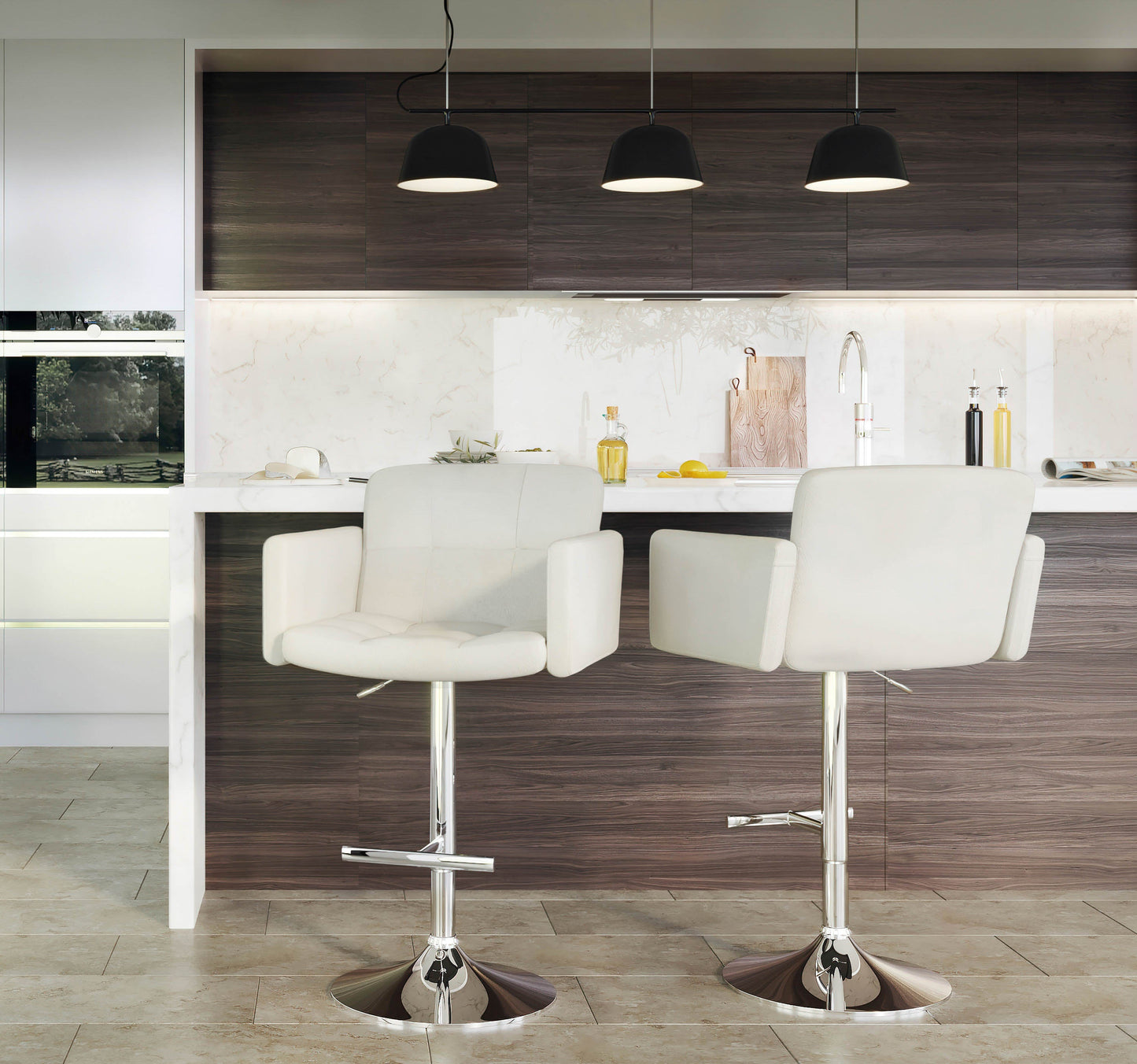 Stout Contemporary Adjustable Barstool with Swivel