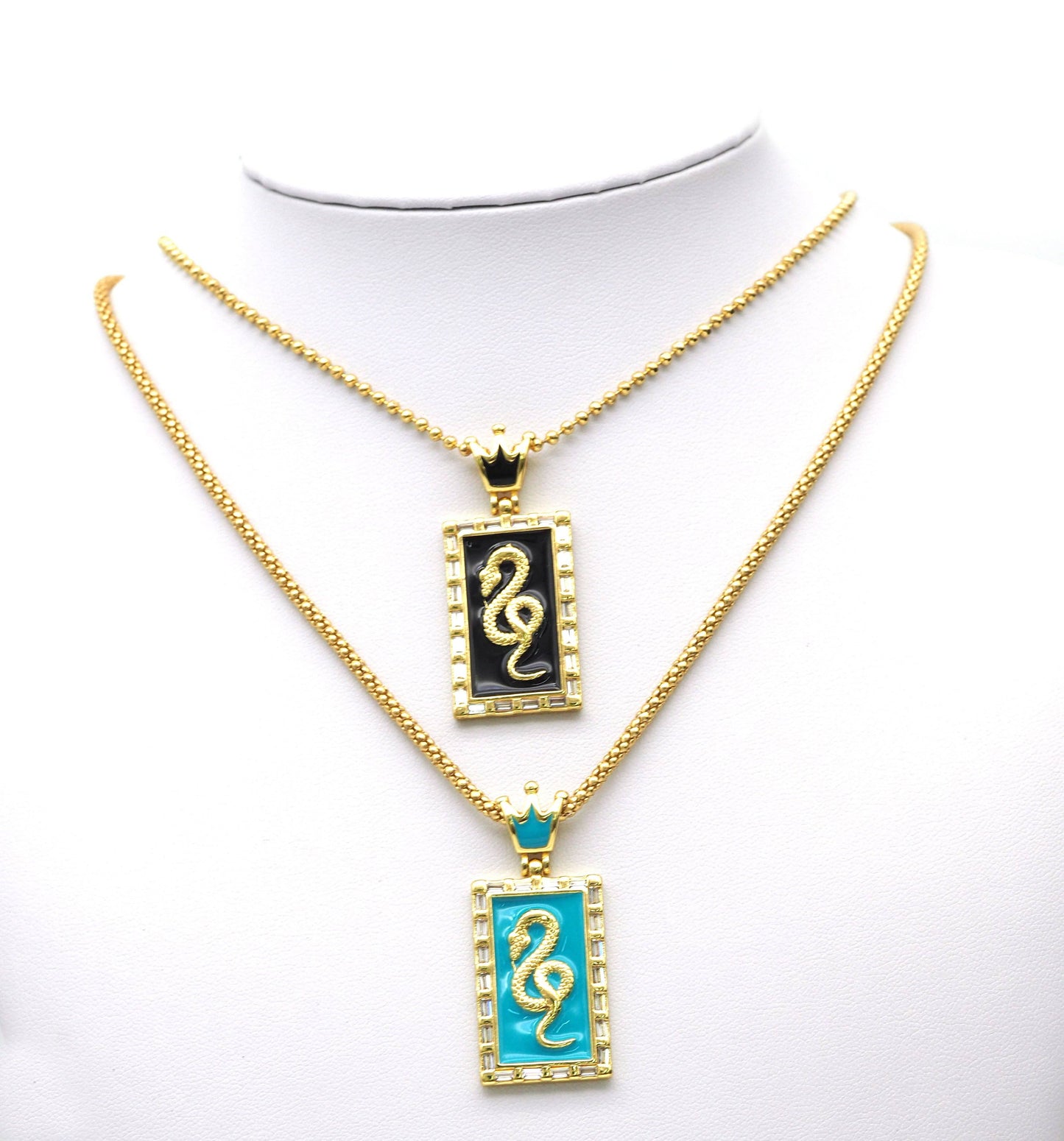 CZ Enamel Dragon Pendant, Sku#JL74