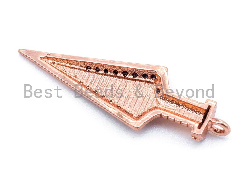 CZ Micro Pave Triangle Arrow Spike Pendant/Charm, SKU#L78