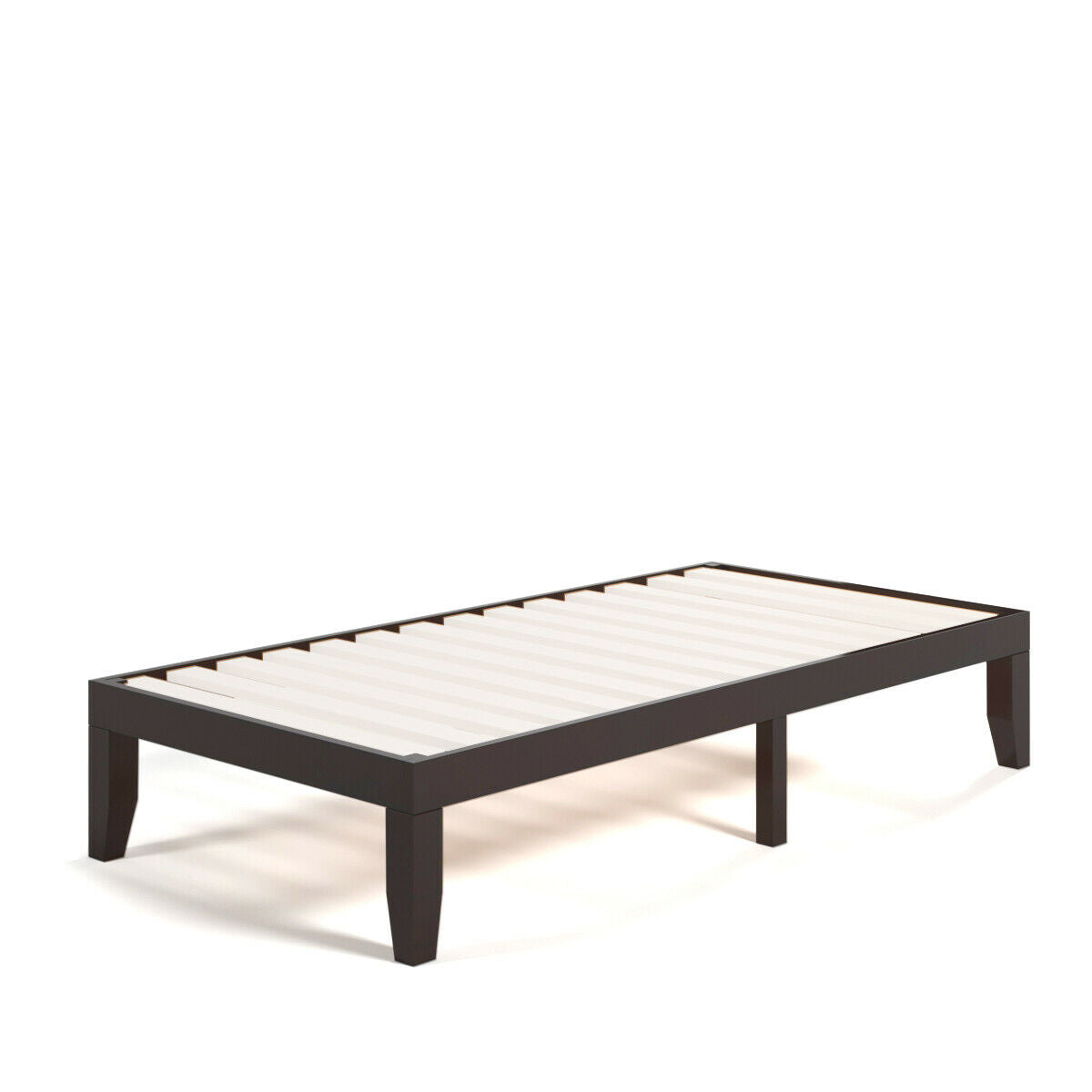 Twin Size 14 Inch Wooden Slats Bed Mattress Frame