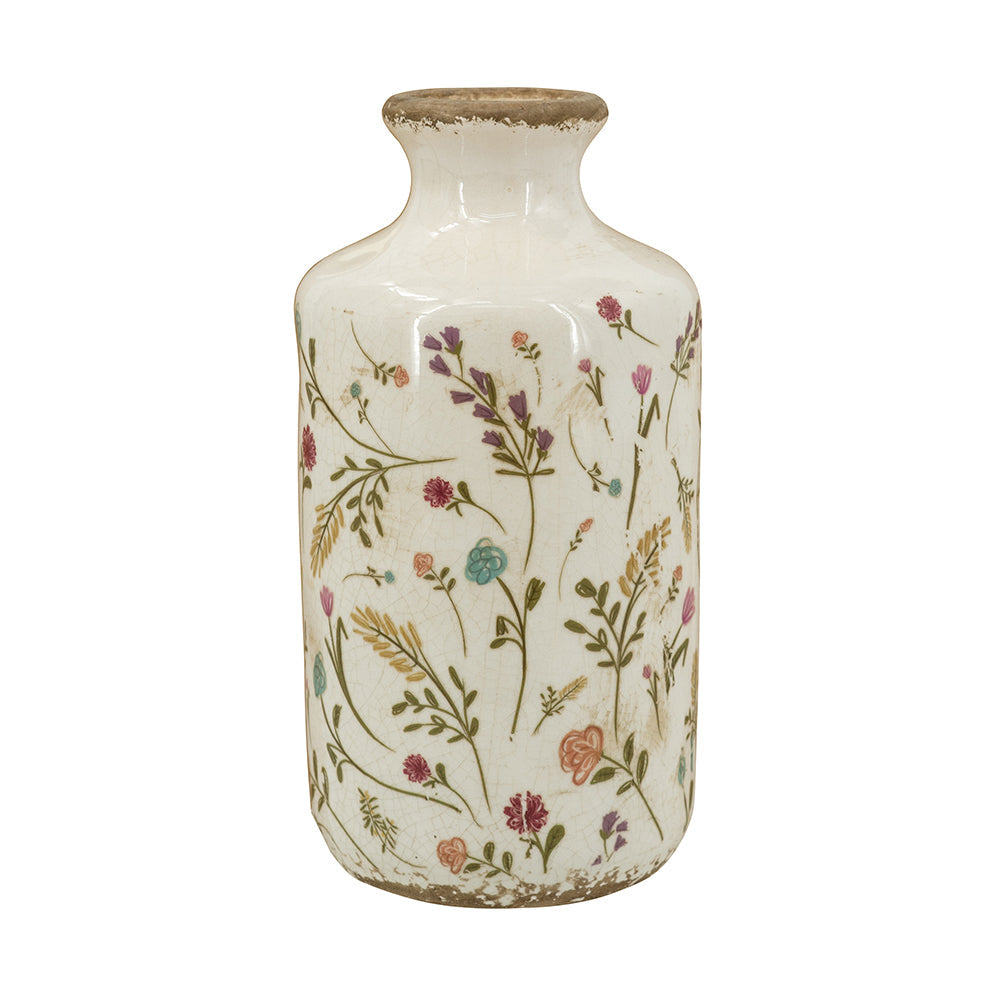 D4.3x8.3" Ceramic Cylinder Vase