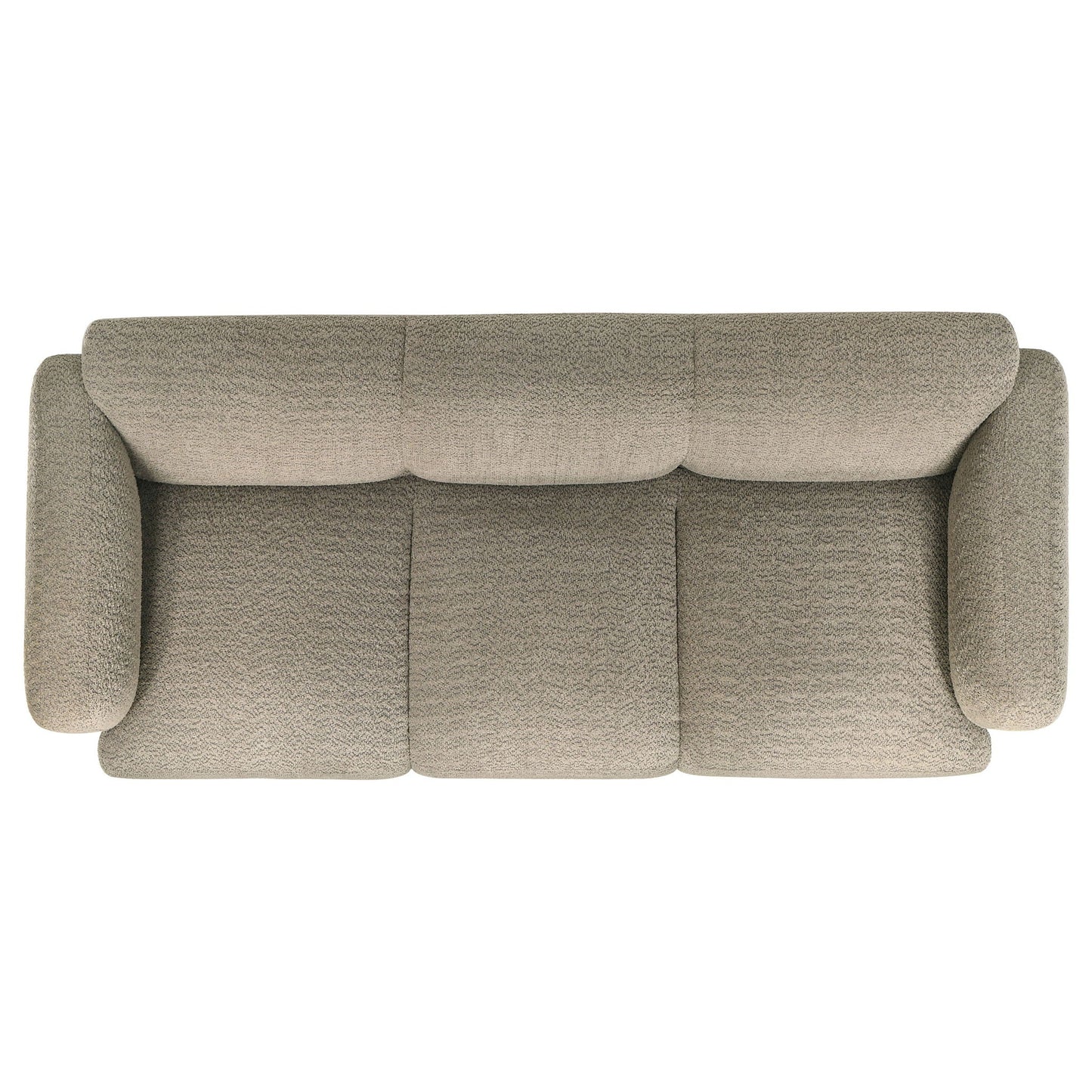 Dorset 3-piece Upholstered Round Track Arm Sofa Set Brown