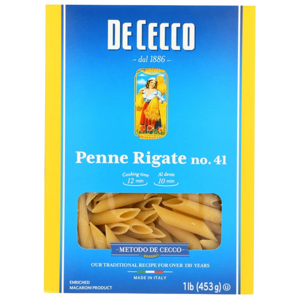 DE CECCO: Penne Rigate No 41 Pasta, 16 oz