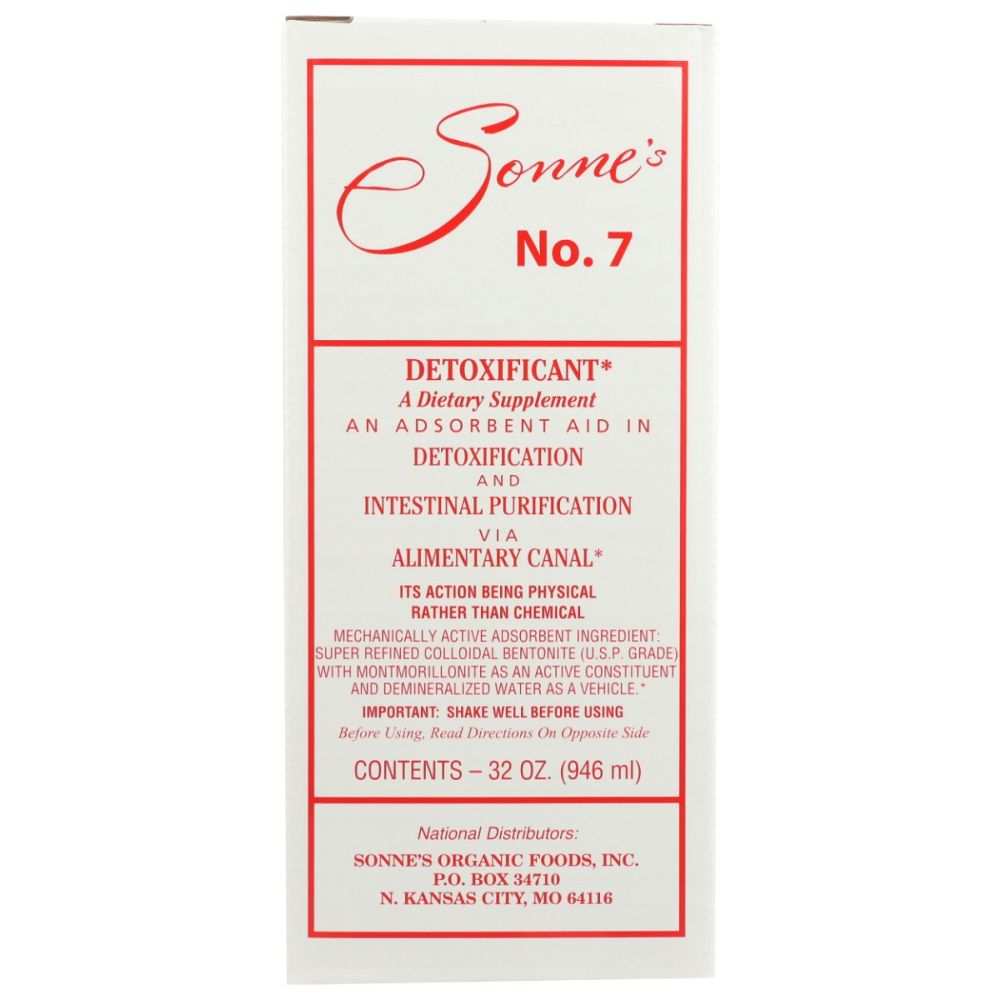 SONNES No 7 Detoxificant – 32oz Cleansing Drink | Psyllium & Bentonite