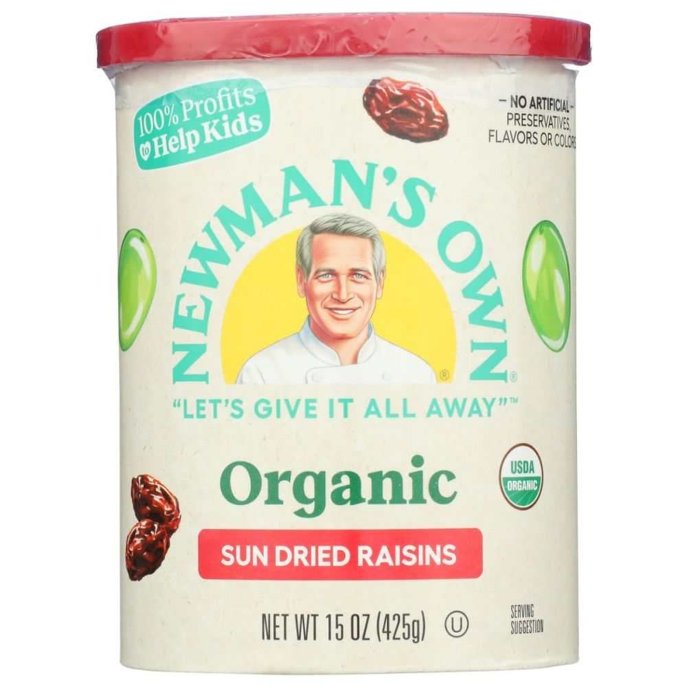 NEWMANS OWN ORGANIC: Organic Sun Dried Raisins Can, 15 oz
