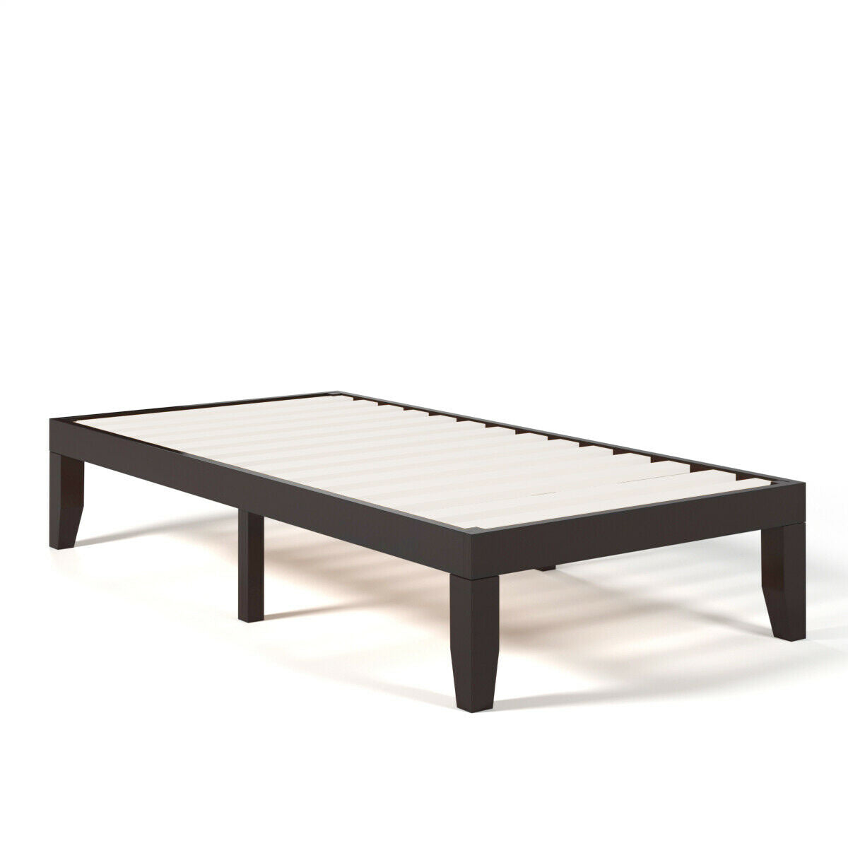 Twin Size 14 Inch Wooden Slats Bed Mattress Frame