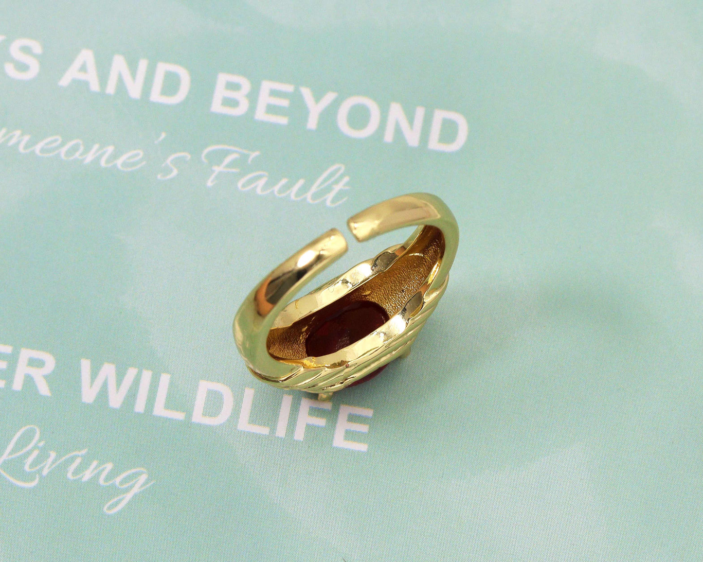 Oval CZ Chunky Adjustable Ring, Sku#X299