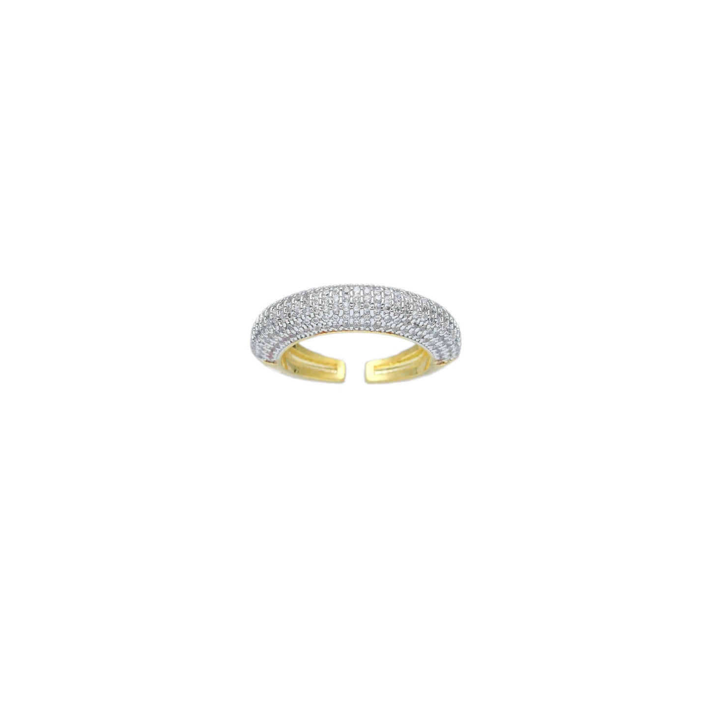 Dual Color CZ Adjustable Ring, Sku#Y971