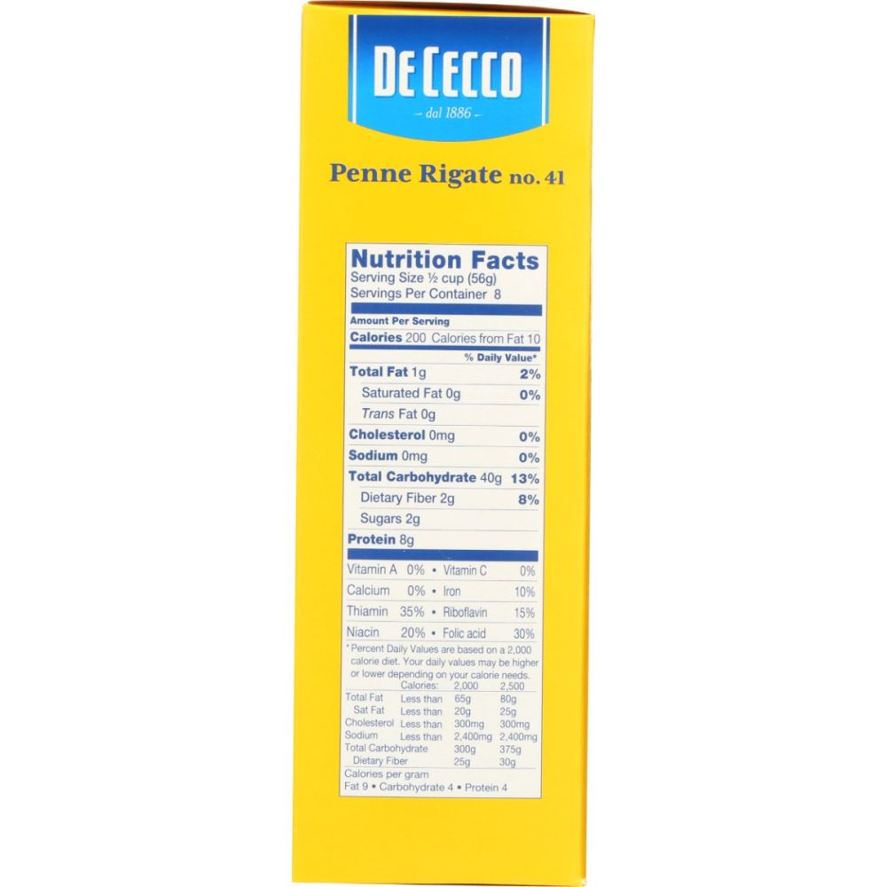 DE CECCO: Penne Rigate No 41 Pasta, 16 oz