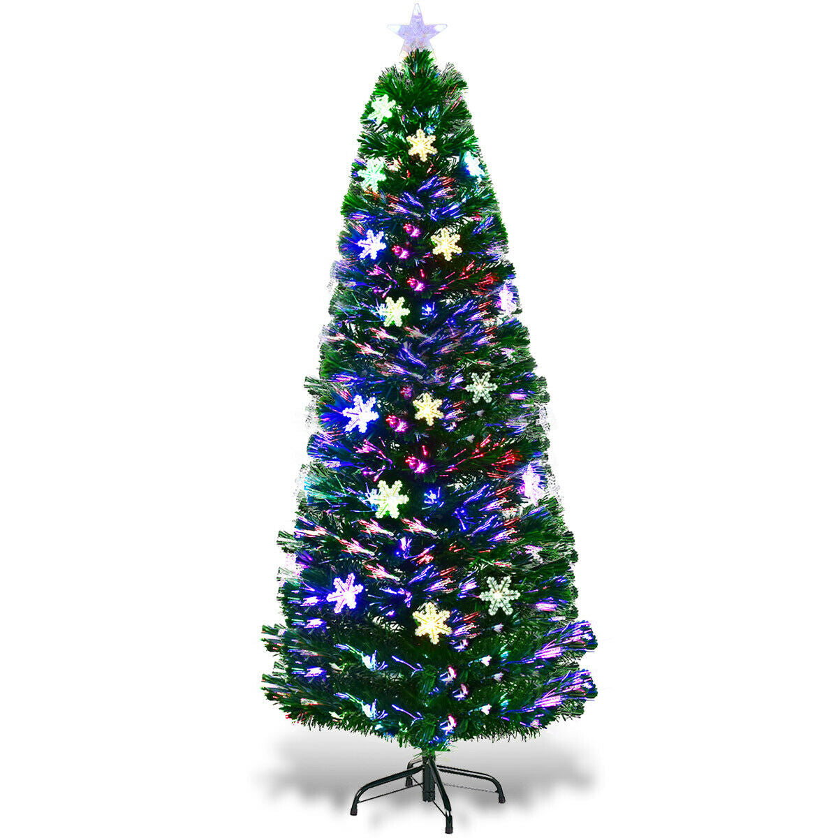 LED Optic Artificial Christmas Tree with Snowflakes