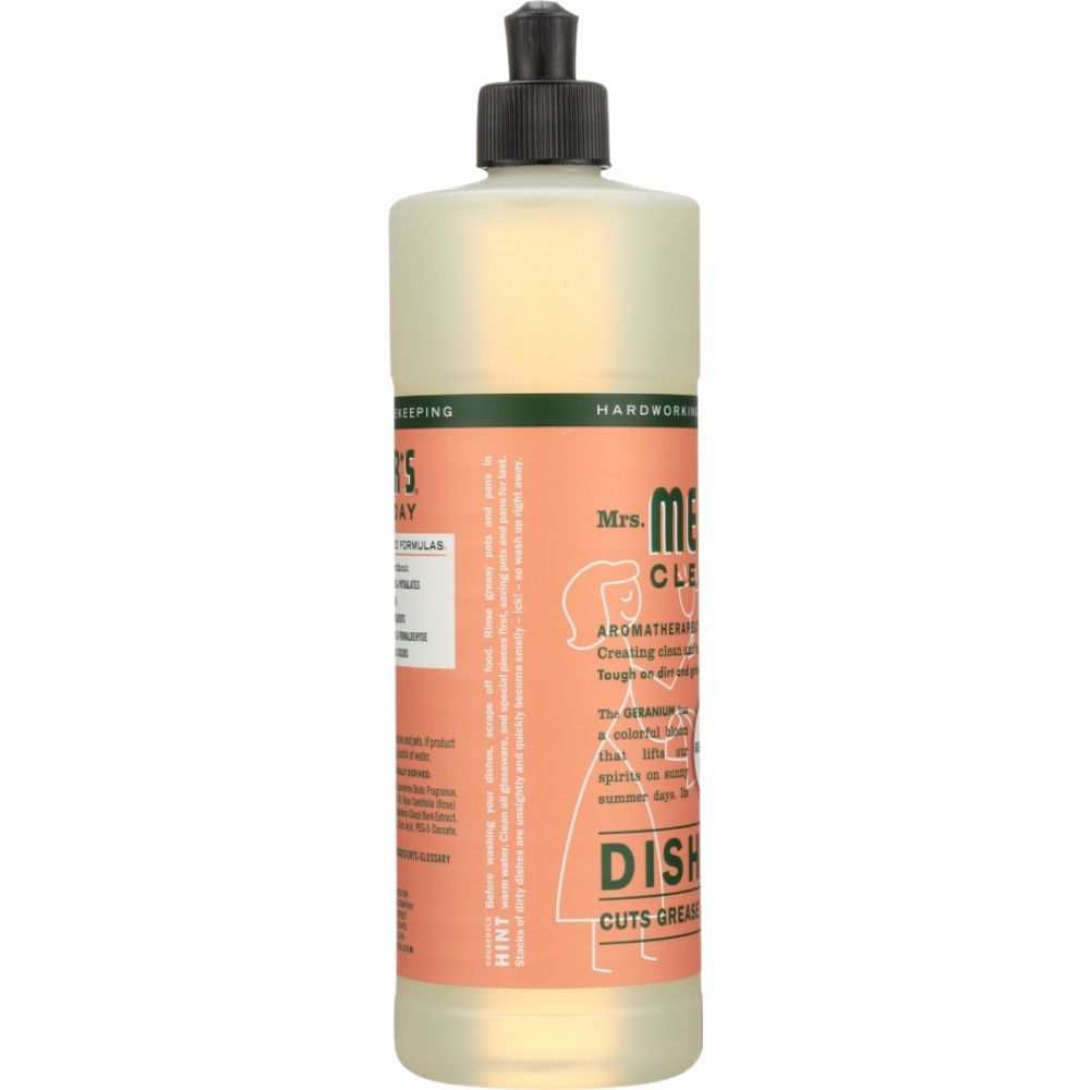 Mrs. Meyer’s Clean Day: Geranium Dish Soap, 16 oz - Grease & Freshness