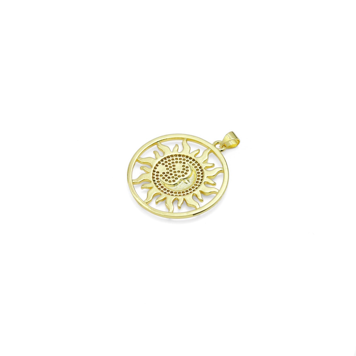 CZ Sun Cresent Moon Star Charm, Sku#LK917