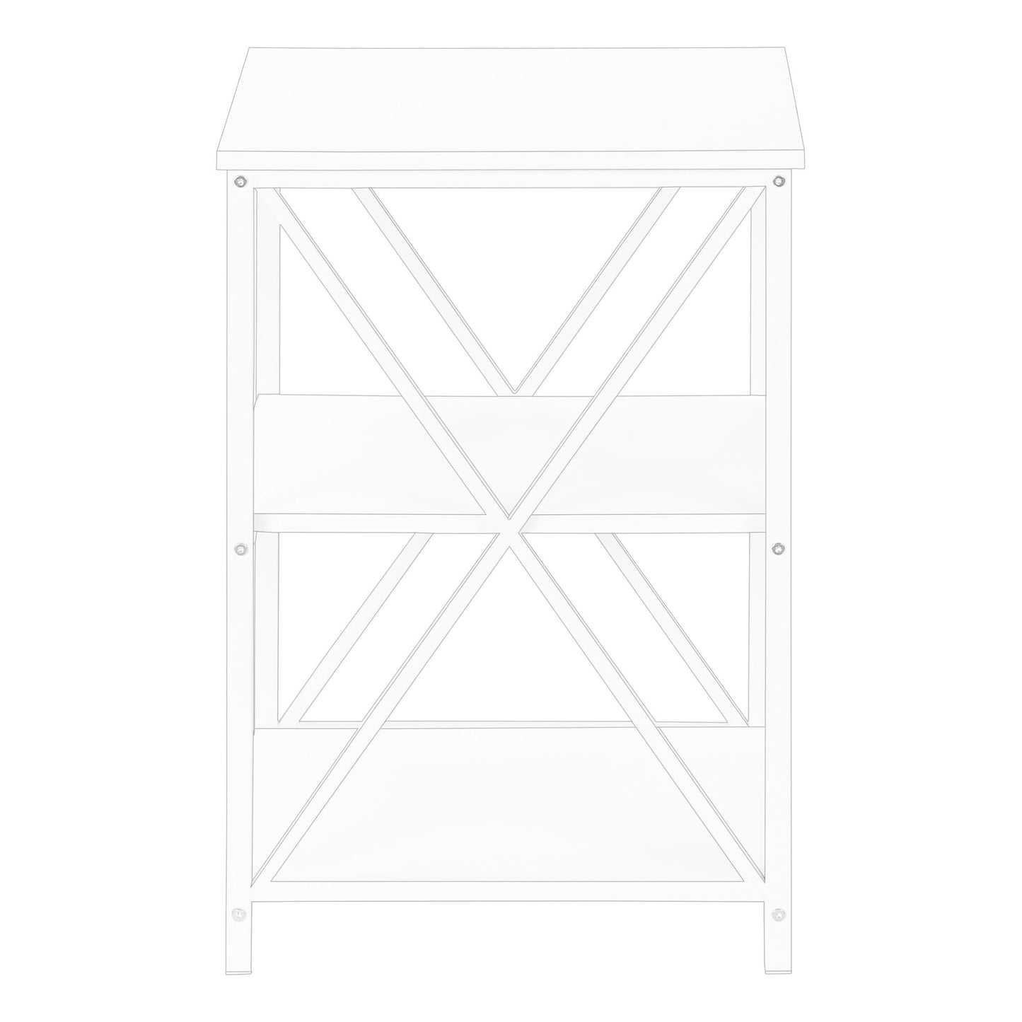 3 Tier Accent Table, Side Marble Look Contemporary & Modern