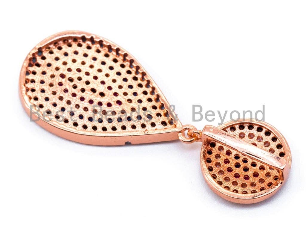 CZ Micro Pave Teardrop Pendant with Evil Eye, sku#L96