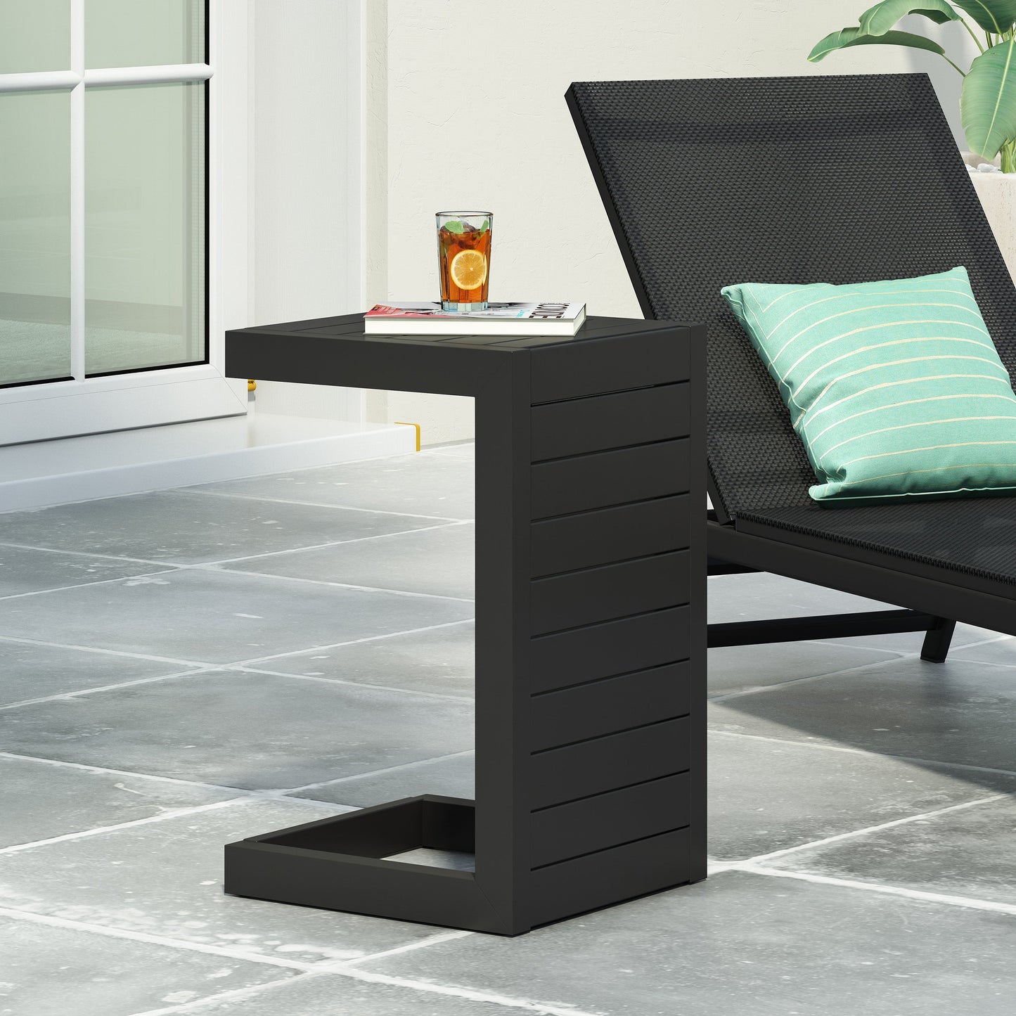 Cape Coral Aluminum C-Shaped Table