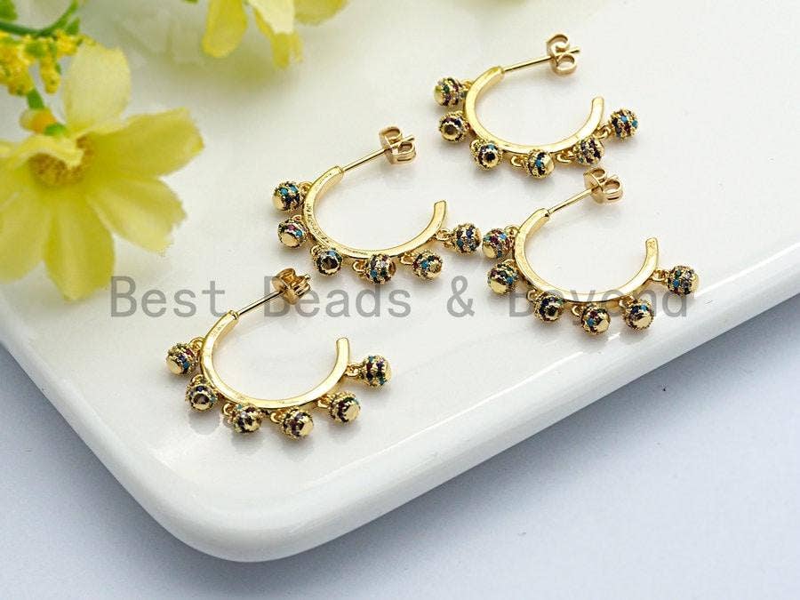 Colorful CZ Cuff Earring, Sku#J104