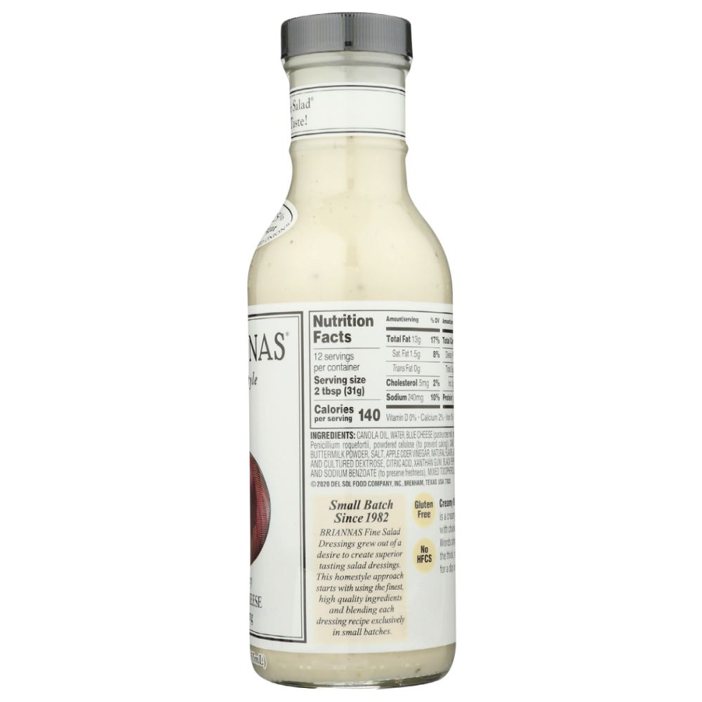 BRIANNAS: Creamy Blue Cheese Dressing, 12 oz