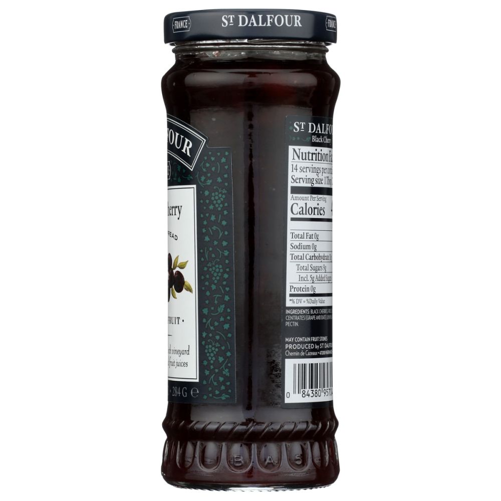 ST DALFOUR: Black Cherry Fruit Spread, 10 oz