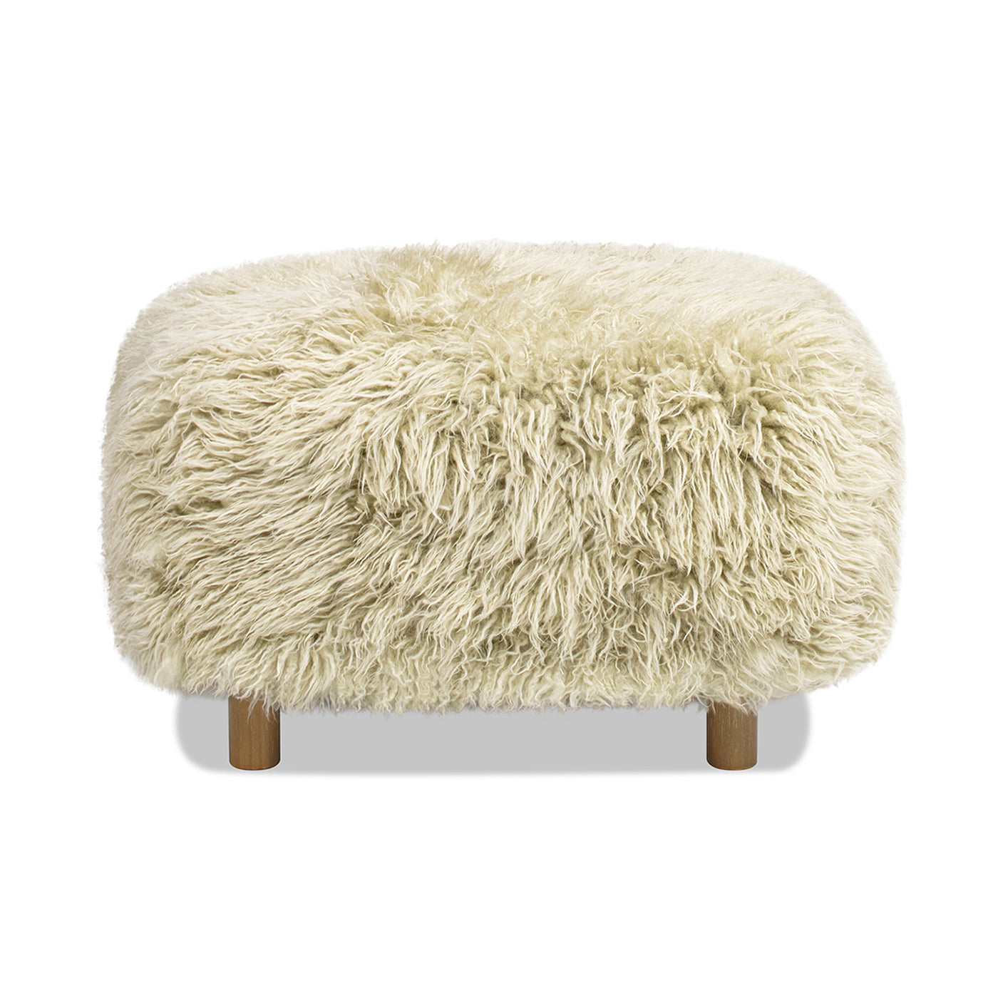Enchante 24.5" New Zealand Sheepskin Rectangular Accent Ottoman
