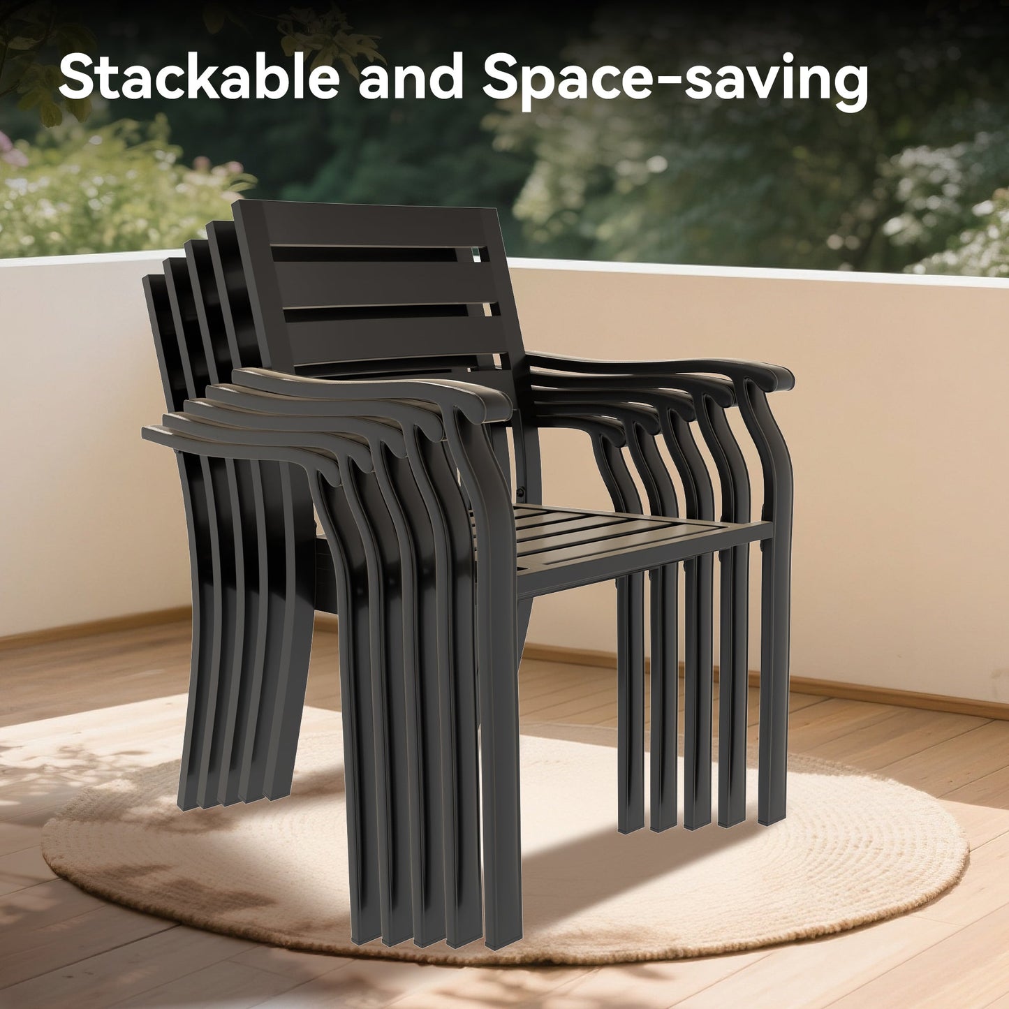 5 Pieces Outdoor Patio Dining Set