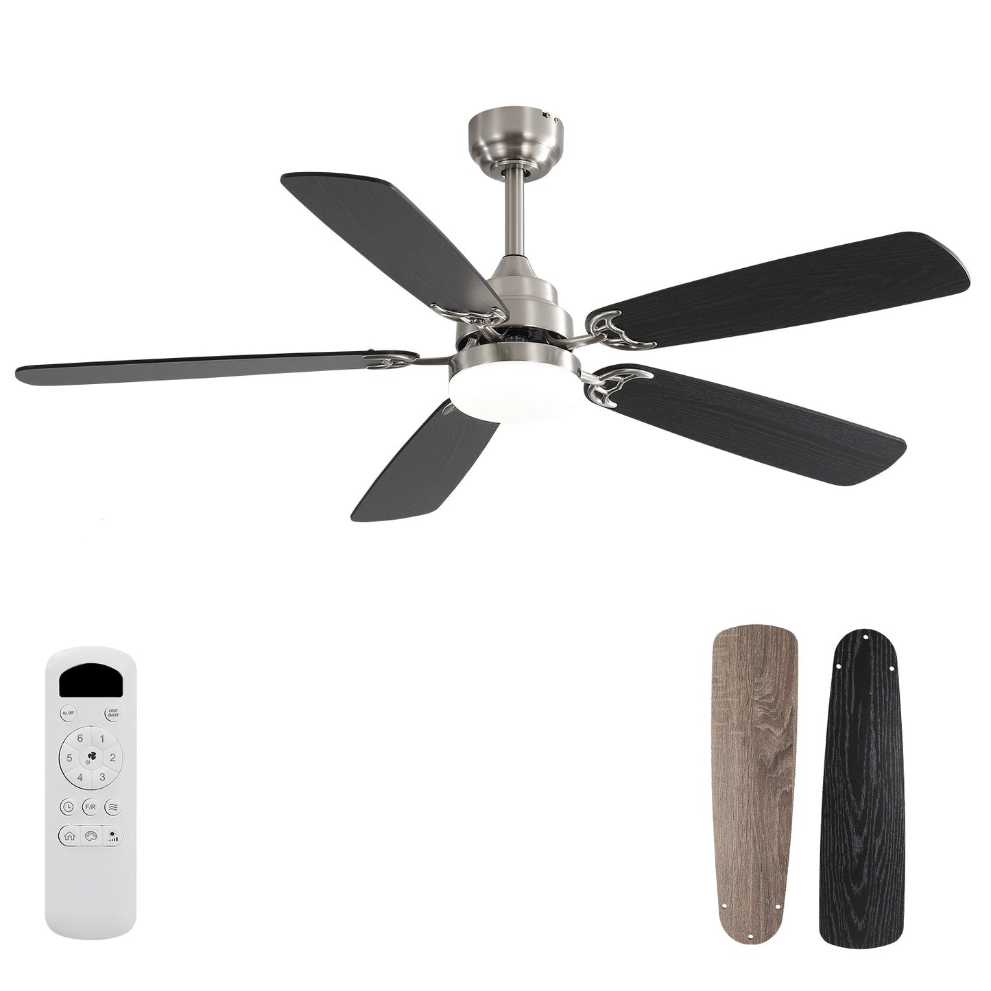 Modern 52 Inch Led Ceiling Fan With Remote Control