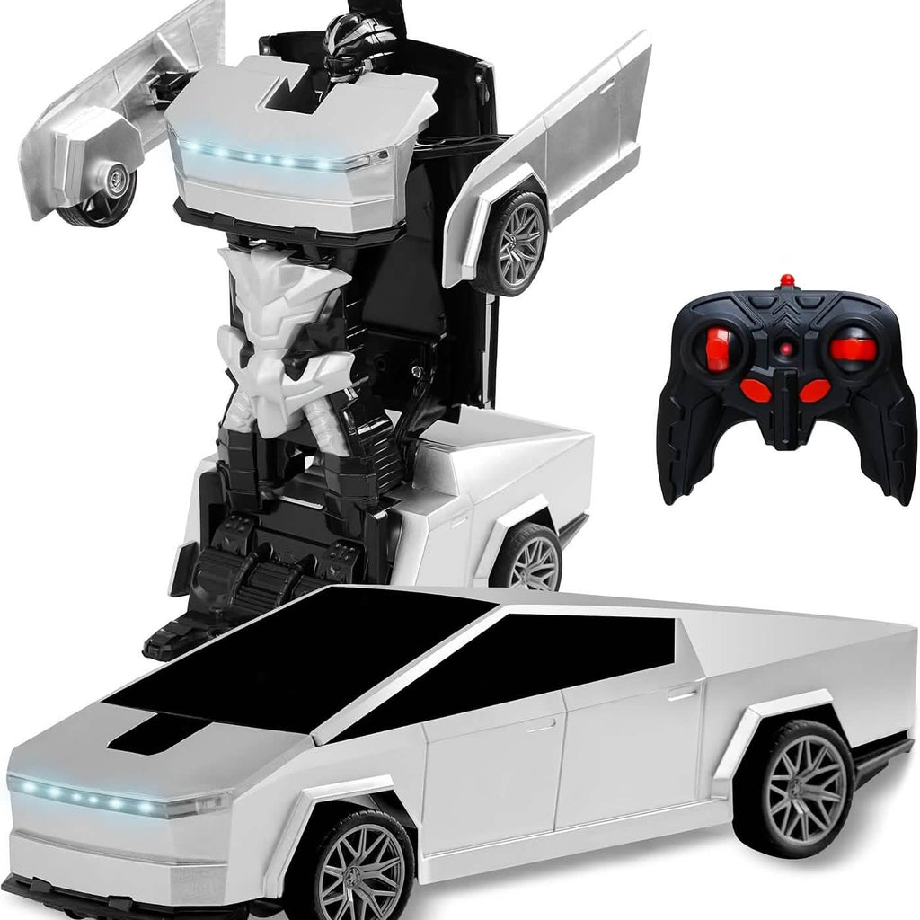 Voiture télécommandée tout-terrain 2,4 GHz – Robot transformable, lumières LED