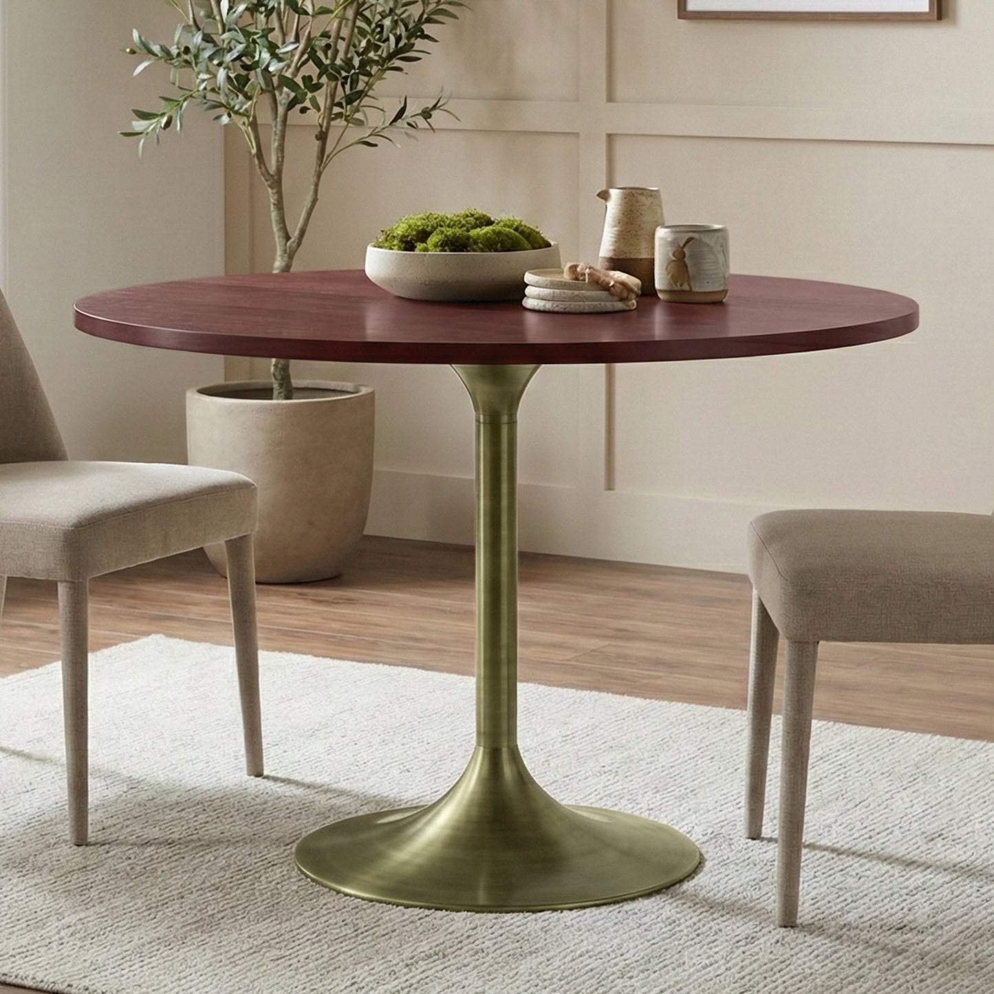Radford Round Dining Table in Rich Walnut