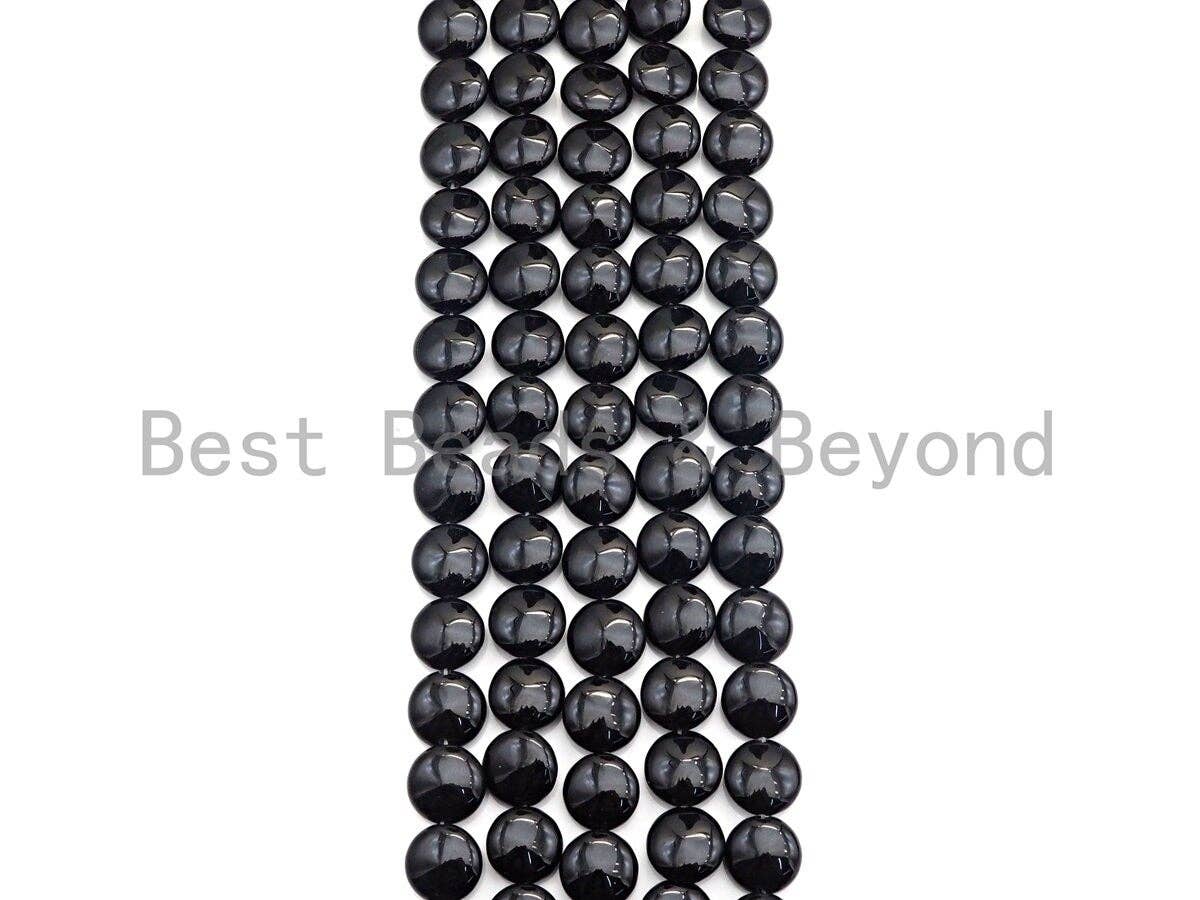High Quality Natural Onyx Button Coin Shape Beads, 8mm/10mm/12mm/14mm/16mm/18mm Onyx Beads, 15.5 Full Strand, sku# Q39